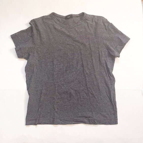 Theory Men's Clean Mini Stripe Tee, Size Large - Picture 2 of 5